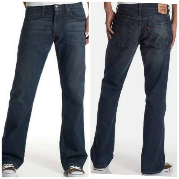 527 Levi's Men's Slim Bootcut Dark Wash Lightweight Denim Size 36 - Picture 1 of 13